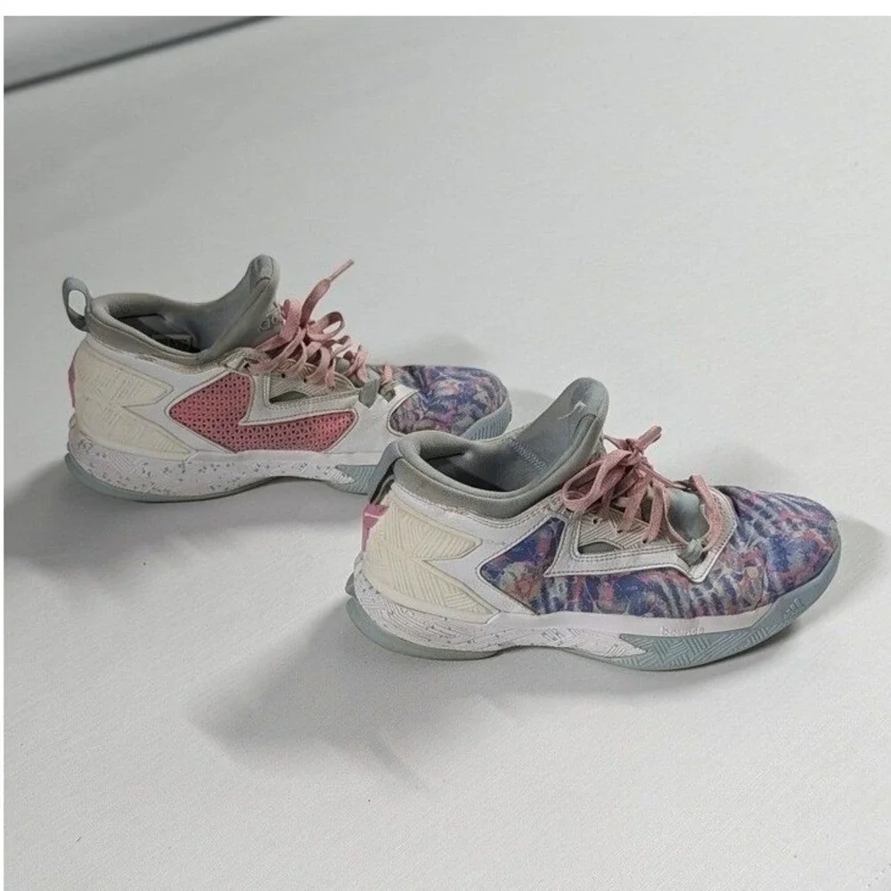 Y2K‎ Pastel Fairycore Adidas Dame Basketball Sneakers Tie Dye Pink Men's 7.5
